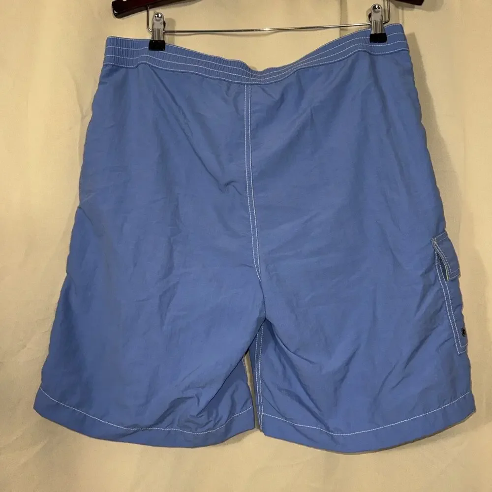 Polo Ralph Lauren Mens Swim Trunks Blue Yellow Pony Board Shorts Medium M